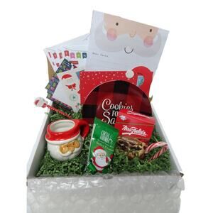 Cookies For Santa Gift Set Letter Santa Mug Plate Cookies Hot Cocoa Candy Cane